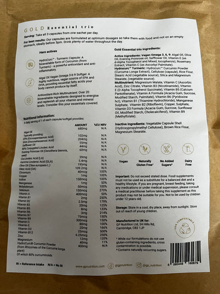 GOLD  - Essential trio (kapsle) -multivýživový doplněk stravy pro zdraví a krásu